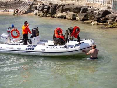 Aeronautica, esercitazione di salvataggio in mare